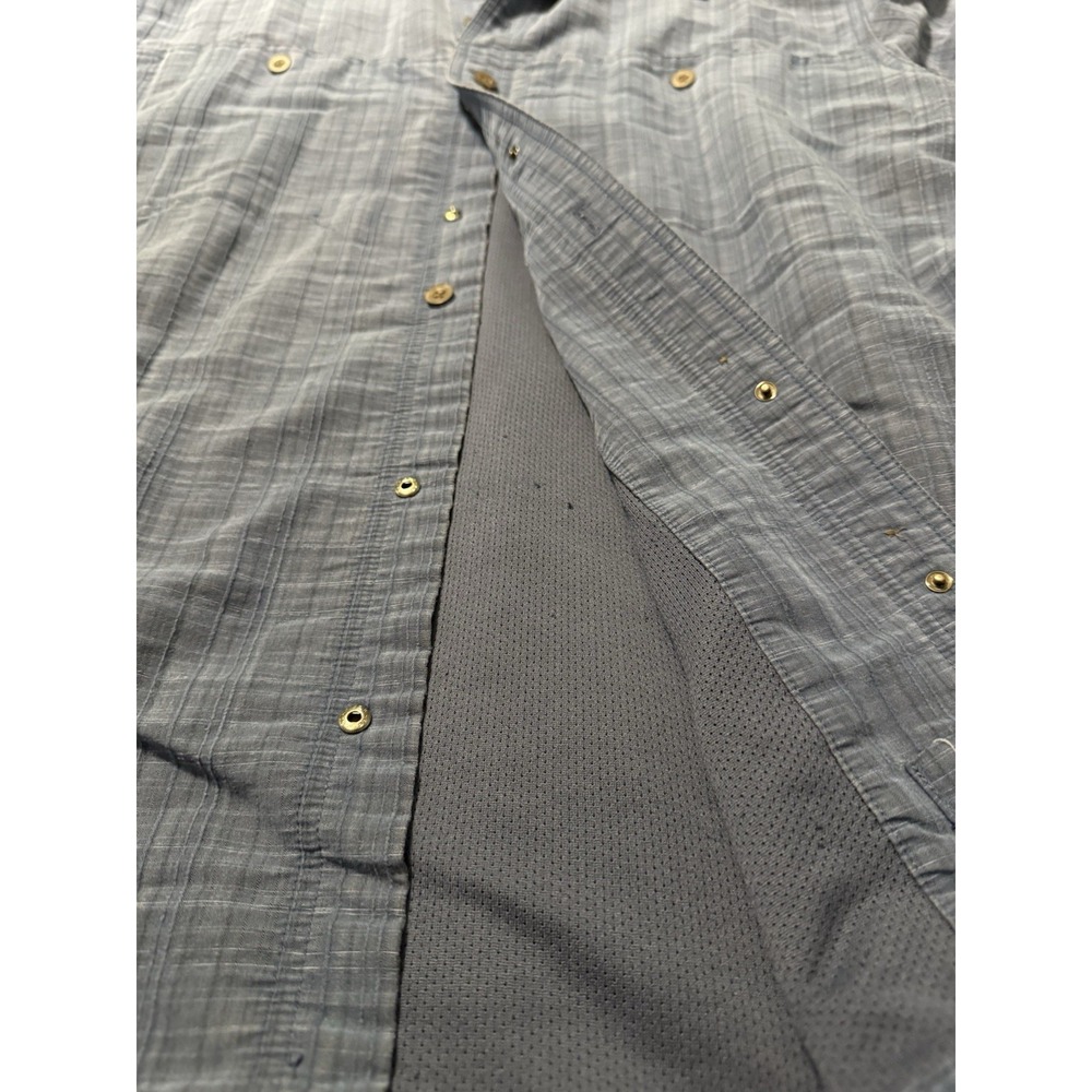 5.11 Tactical Shirt Mens Medium Plaid Blue Snap Up Lined  Short Sleeve 511 - Picture 4 of 9